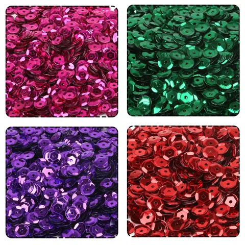 Lentejuelas Sueltas Circulares Con Agujero Central Para Accesorios De Ropa DIY Artesanía Costura Adornos Fabricación De Joyas Varios Colores Estilo Metálico Iridiscente