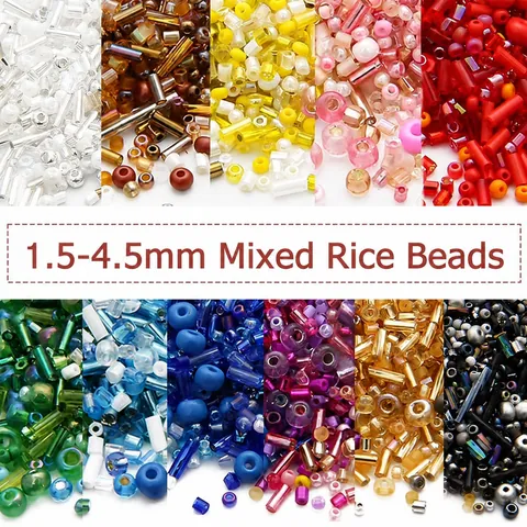 Mixed Glass Seed Beads And Bugle Beads For DIY Jewelry Making Necklaces Bracelets Earrings Handicraft Accessories Multi Color