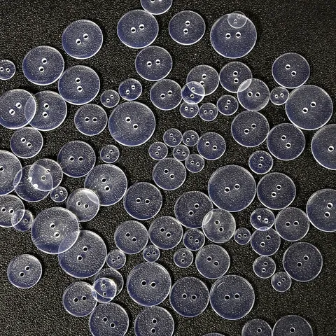 Duidelijke Ronde Plastic Knoppen DIY Sieraden Maken Accessoires Transparante Hars Knoppen Voor Overhemd Naaien Ambachten Kinderen