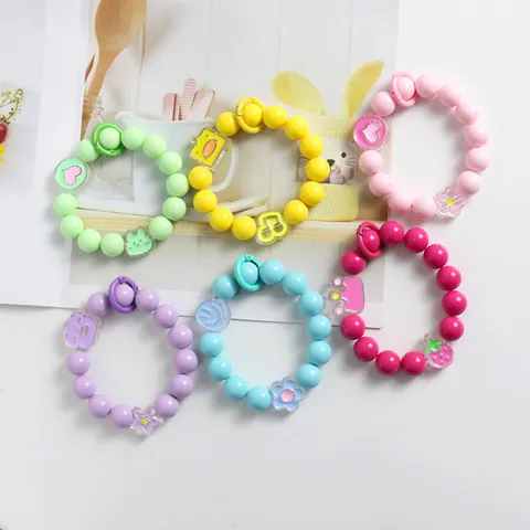 Ins Bonbonfarben Große Perlen Acryl Handyanhänger Lanyard Armband Mit Herz Stern Blume Cartoon Anhänger Für Handyhülle Mädchen