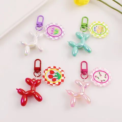 Portachiavi a Forma di Cane Palloncino Ins Simpatico Ciondolo a Tulipan Accessori per Borse Portachiavi in Acrilico Aurora per Donna Regalo