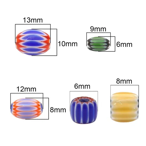 Handgefertigte Millefiori Glasperlen Nepalesischer Stil Ovale Lose Perlen Für DIY Schmuckherstellung Armband Halskette Zubehör