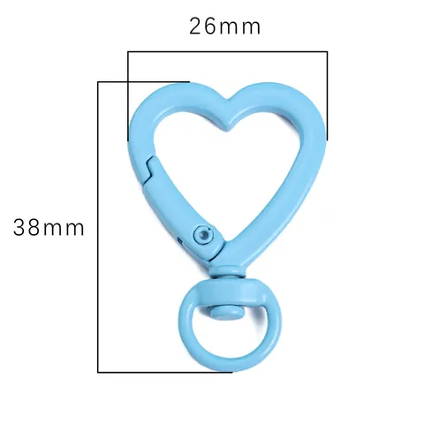 Alloy Herzform Karabinerverschluss Spritzlackiert Feder Schnalle Schlüsselanhänger Haken Für DIY Schmuckherstellung Taschenanhänger Zubehör Damen