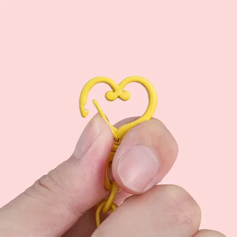 Herzform Legierung Metall Spritzlackiert Schlüsselanhänger Ring Für Damen DIY Handtasche Charme Zubehör Bunt Matt Schlüsselring Halter