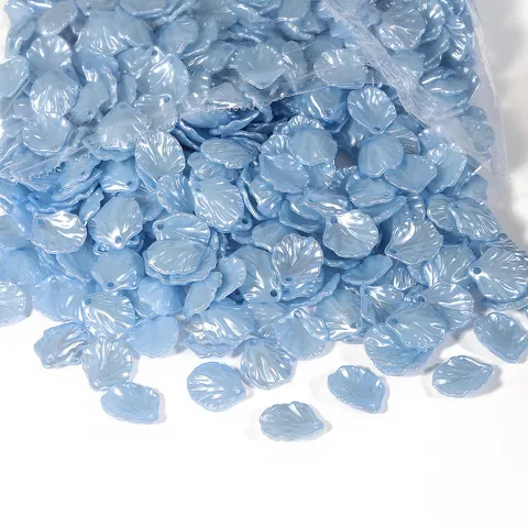 Perles en Forme de Pétale de Coquille d'Imitation Perle ABS pour Bijoux DIY Accessoires de Coiffe Antique Nacré Iridescent