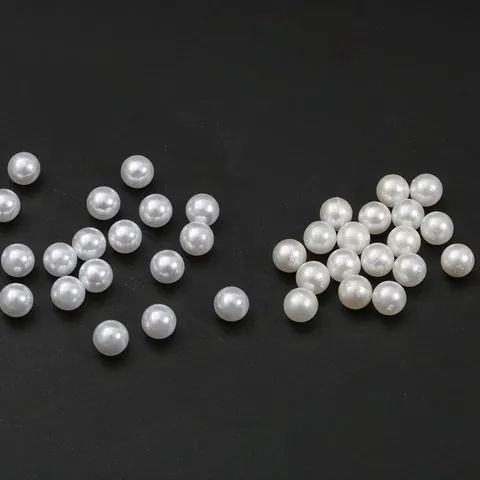 Round Artificial Pearl Loose Beads For DIY Jewelry Making Accessories White Beige Craft Beads Mixed Sizes Filling Decoration