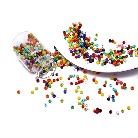 Colorful Glass Seed Beads For DIY Jewelry Making Round Loose Beads Set For Bracelet Necklace Handmade Craft Supplies
