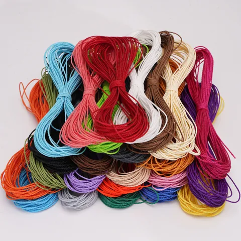 Minimalist Polyester Waxed Cord Thread For DIY Jewelry Making Bracelet Necklace Braided String Beading Materials Multi Colors