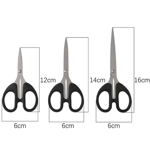 Ciseaux de Bureau Polyvalents en Acier Inoxydable Poignée Ergonomique en Plastique Outils de Coupe de Couture DIY