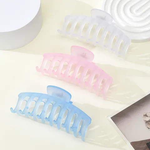 Matte Frosted Large Hair Claw Clips For Women Semi Transparent Dragon Bone Hair Clips Non Slip Hair Styling Accessories