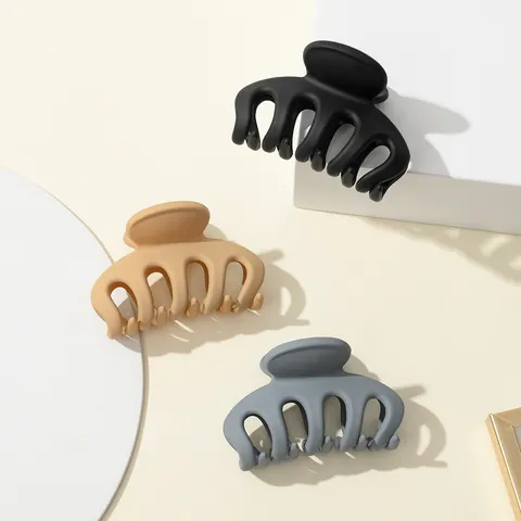 Matte Plastic Hair Claw Clip Shark Clip For Women Girls Strong Hold Non Slip Minimalist Solid Color Hair Styling Tools Gift