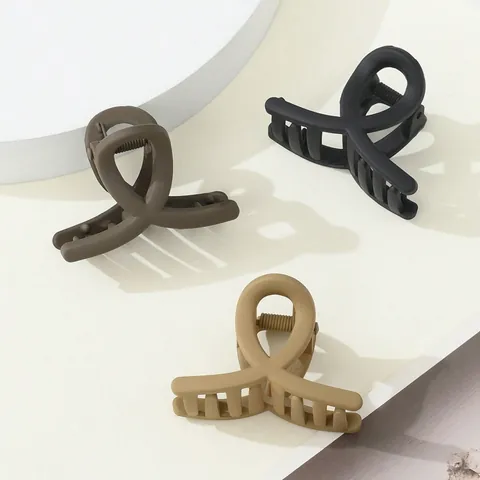 Minimalist Matte Solid Color Hair Claw Clip For Women Girls Plastic Small Large Shark Clip Fashion Hair Accessories Gift