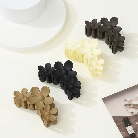 Matte Bloem Haarklemmen voor Dames Grote Zoete Florale Haarklemmen Antislip Haaraccessoires voor Dik Haar Dagelijkse Styling