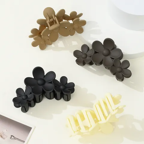 Matte Bloem Haarklemmen voor Dames Grote Zoete Florale Haarklemmen Antislip Haaraccessoires voor Dik Haar Dagelijkse Styling