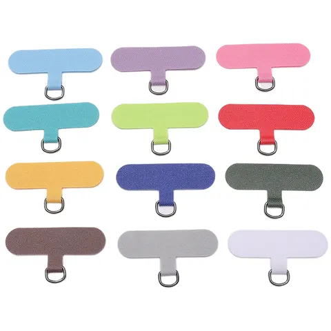 Durable Oxford Fabric Phone Tether Pad Universal Lanyard Connector With Metal D-Ring For Phone Case Anti-Lost Patch For Men Women