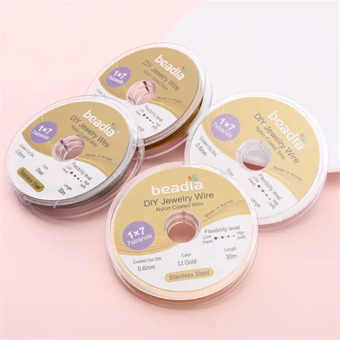 Nylon Coated 304 Stainless Steel Jewelry Wire Seven Strands Flexible Beading Cord For DIY Necklace Bracelet Making Craft Supplies