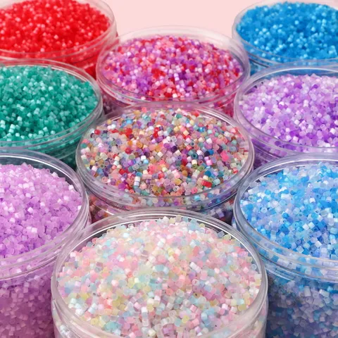 Small Glass Seed Beads For DIY Bracelet Necklace Jewelry Making Macaron Cat Eye Round Beads Loose Beads Craft Accessory