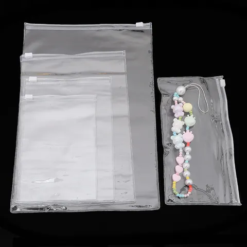 Transparante PVC Schuifritssluiting Zakjes Voor Sieraden Verpakking DIY Ambachten Opslag Hersluitbare Organiserende Zakjes