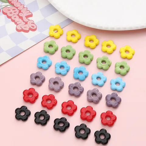 Retro Flower Lampwork Glass Beads Large Hole Loose Spacer Beads For DIY Jewelry Making Bracelet Necklace Accessories Women