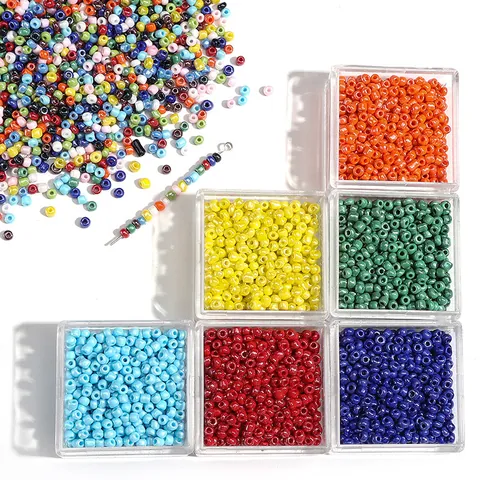 Colorful Glass Seed Beads For DIY Jewelry Making Handmade Round Spacer Loose Beads For Bracelet Necklace Crafting Supplies