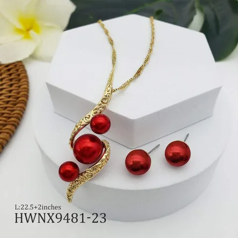Hawaïaanse Stijl Legering Vergulde Schelpparel Sieradenset Elegante Spiraal Hanger Ketting En Oorknopjes Voor Vrouwen Bruiloft Feest Vakantie Cadeau
