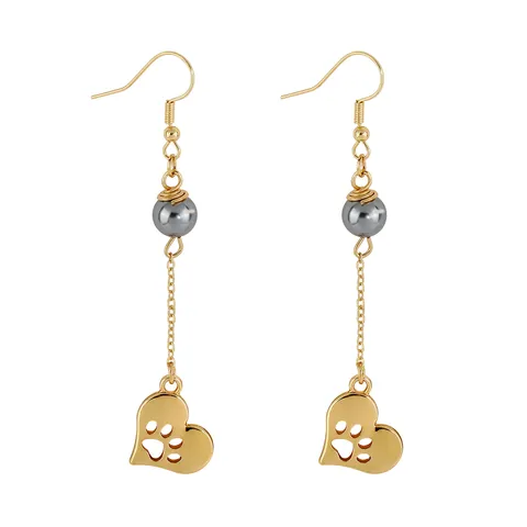 Hawaiian Shell Artificial Pearl Drop Earrings For Women Gold Plated Alloy Hollow Monstera Leaf Palm Tree Starfish Whale Tail Jewelry
