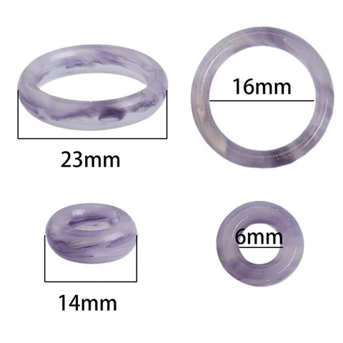 Marble Texture Glaze Acrylic Round Ring Beads For DIY Jewelry Making Necklace Bracelet Pendant Handcrafted Accessory Supplies