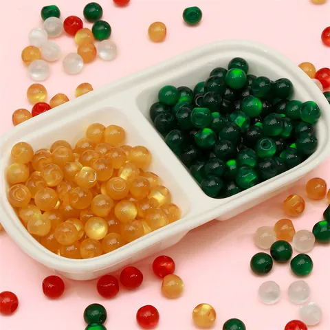10mm Cat Eye Glass Beads Round Loose Beads For DIY Jewelry Making Bracelet Necklace Handcraft Fashion Accessories Multi Color