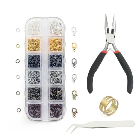 DIY Sieraden Maken Benodigdheden Kit Legering Karabijnsluitingen IJzeren Buigringen Tangen Pincetten Voor Kettingen Armbanden Knutselen