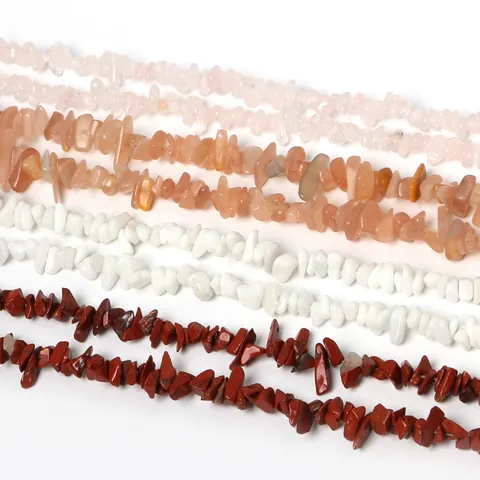 Natural Gemstone Chip Beads Irregular Stone Chips For DIY Jewelry Making Amethyst Rose Quartz Agate Crystal Healing Stone
