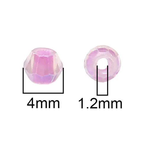 4mm Faceted Rhombus Crystal Glass Beads For DIY Jewelry Making Handmade Colorful AB Coating Spacer Beads Craft Accessories