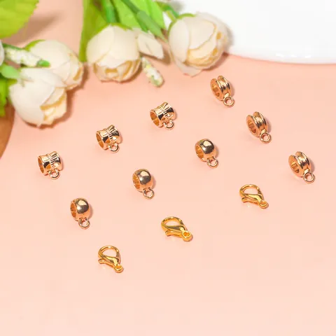 Zinc Alloy Gold Lobster Clasps Three-way Connector Beads For DIY Necklace Bracelet Making Jewelry Craft Findings Supplies