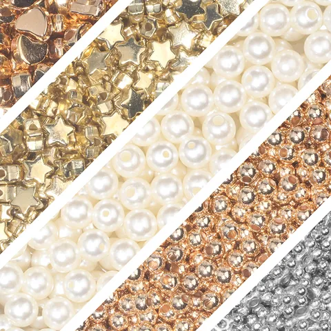 Alloy DIY Spacer Beads Star Heart Snowflake Round Shapes For Jewelry Making Bracelet Necklace Accessories Gold Silver Colors