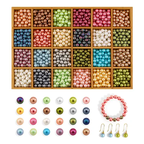 Runde Kunststoff Kunstperlen Für DIY Schmuckherstellung Halskette Armband Ohrringe Bunte Lose Perlen Schmuckzubehör