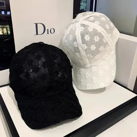 Berretto da Baseball in Pizzo Floreale Donna Estivo Traforato Traspirante Protezione Solare Cappello da Sole Spiaggia Vacanza