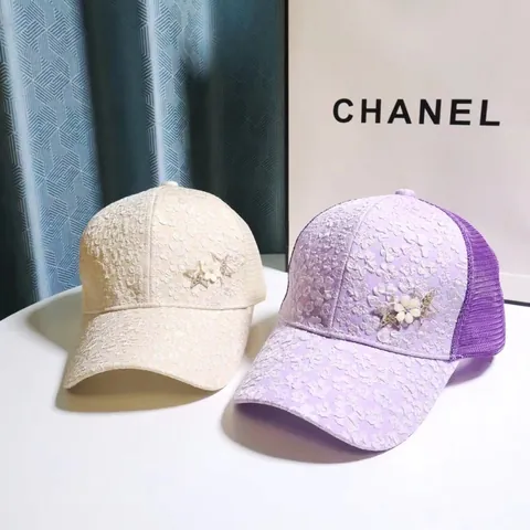 Berretto da Baseball Elegante in Pizzo Floreale da Donna Con Stella di Strass Fiore Traspirante Rete Protezione Solare Cappello Estate
