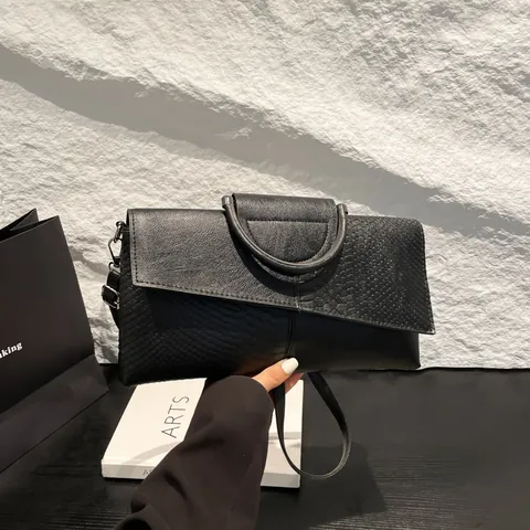 Patchwork Schlangenmuster PU Leder Handtasche Für Damen Metallring Griff Umhängetasche Abend Clutch Elegante Tägliche Geldbörse
