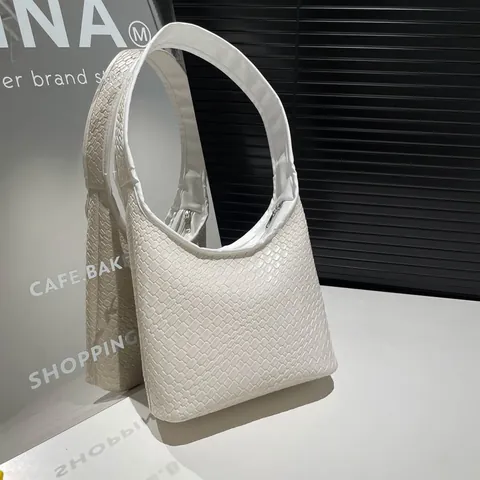 Borsa Tote da Donna in Pelle PU di Grande Capacità Minimalista Urbano Moda Coreana Borsa a Spalla Hobo di Alta Qualità Pendolare