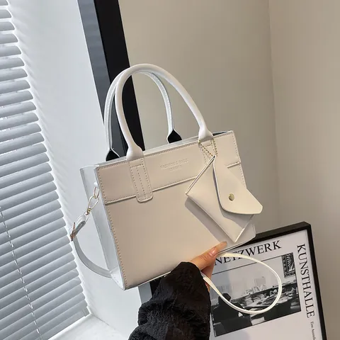 Moderne PU Leder Quadratische Handtasche Mit Mini Beutel Mode Vielseitige Umhängetasche Für Damen Täglicher Gebrauch