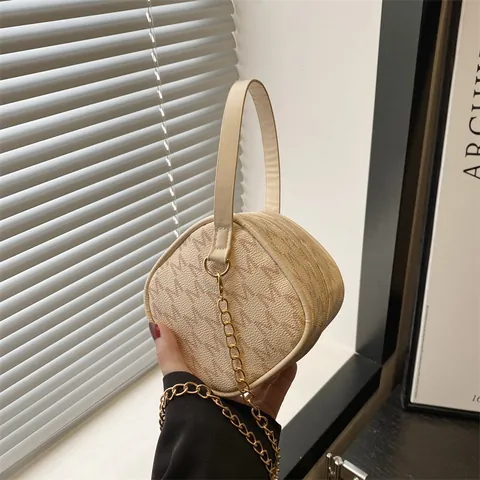Mode Damen Mini Handtasche Umhängetasche Buchstaben-Druck PU-Leder Kleine Quadratische Tasche Mit Goldener Metallkette