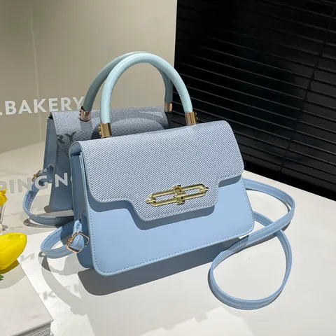 Vintage Patchwork PU Δερμάτινη Μικρή Τετράγωνη Τσάντα για Γυναίκες Με Μεταλλική Κλειδαριά 2025 Άνοιξη Μόδα Τσάντα Ώμου Καθημερινή
