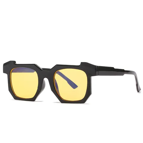 Lunettes de Soleil Carrées Géométriques Irrégulières Pour Hommes Femmes Tendance Mode Protection UV400 Plastique Street Eyewear