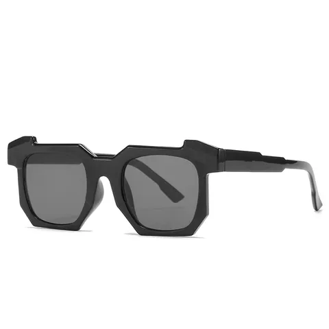 Lunettes de Soleil Carrées Géométriques Irrégulières Pour Hommes Femmes Tendance Mode Protection UV400 Plastique Street Eyewear