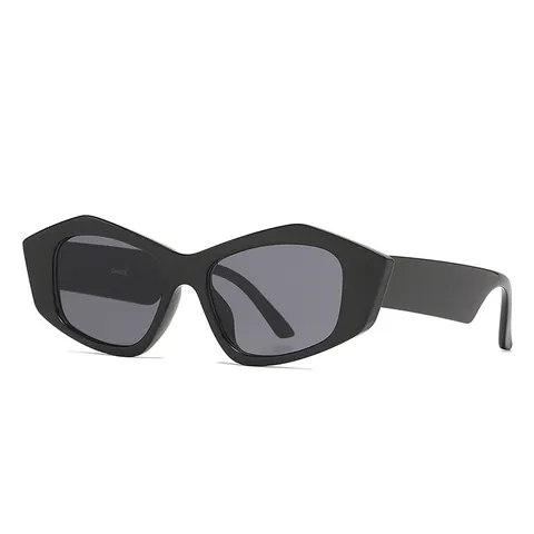 Mode Geometrische Cat-Eye-Sonnenbrille UV400 Schutz PC-Gläser Unisex Vintage Polygon Sonnenbrille Für Outdoor-Reisen Autofahren