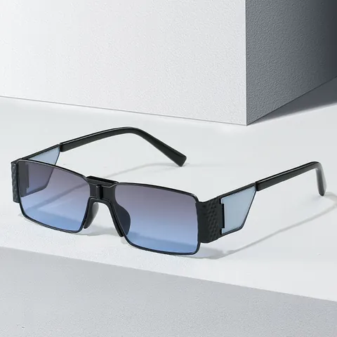 Retro Metal Small Square Frame Sunglasses For Unisex Fashion Vintage UV400 Protection Gradient Lens Eyewear Sun Glasses
