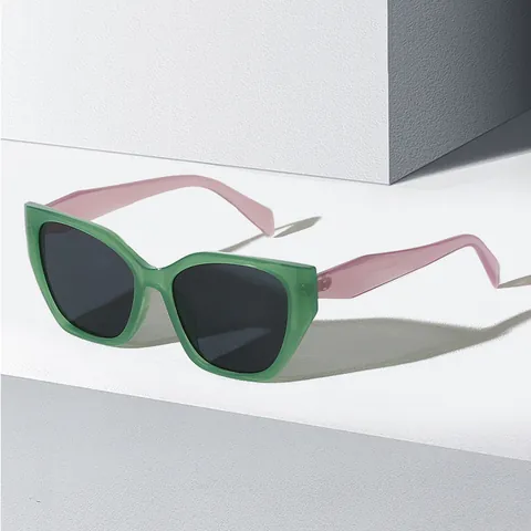 Irreguläre Polygonale Cat-Eye Sonnenbrille Für Damen Mode Trendige UV400 PC Rahmen AC Linse Outdoor Reise Fahren Brillen