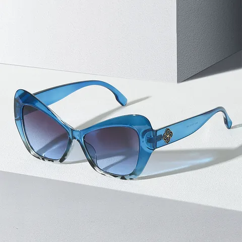 Dames Vlinder Kattenoog Zonnebril Groot PC Frame UV400 Bescherming Mode Retro Brillen Outdoor Reizen Zonnebril