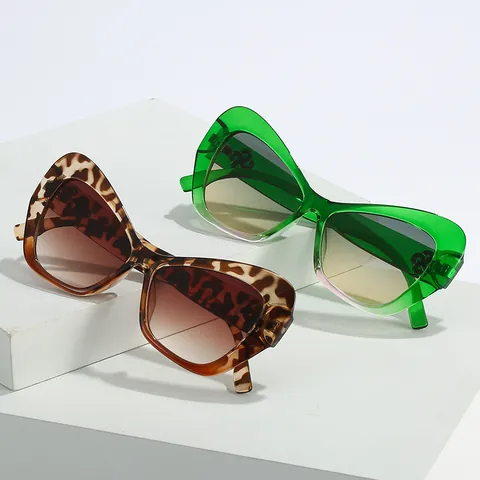 Dames Vlinder Kattenoog Zonnebril Groot PC Frame UV400 Bescherming Mode Retro Brillen Outdoor Reizen Zonnebril