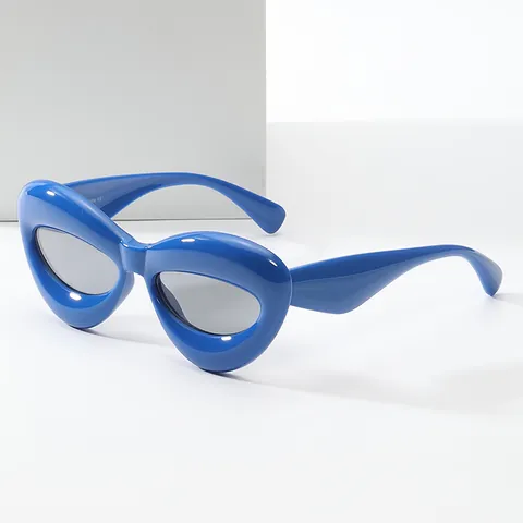 Occhiali da Sole all'Avanguardia con Montatura a Bolla Gonfiabile per Donna Uomo Moda Protezione UV400 Gatti Occhi Grandi Occhiali da Festa