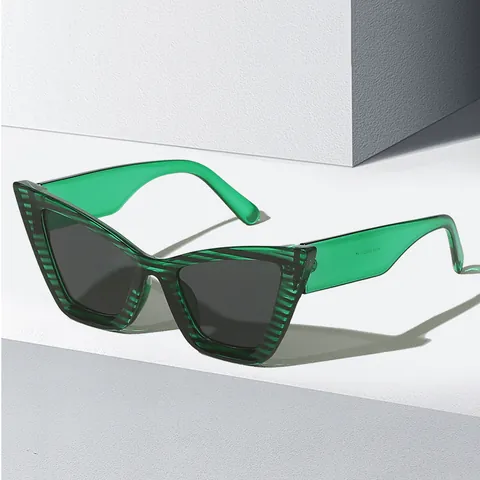 Lunettes de Soleil Œil de Chat Vintage Fashion pour Femmes Hommes Monture PC Lentilles AC Protection UV400 Tendance Oversize